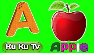 A For Apple B for Ball C for Cat | ABC Phonics Song With Image | ABCD Alphabet | Alphabets