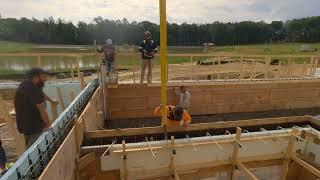 Upper ICF Pool Concrete Pour Day!!