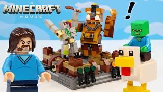 a Minecraft Movie LEGO Sets Chicken Jockey Fighting Ring Battle Review!