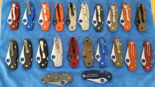Spyderco Para 3 Collection : Complete Sprint run And Exclusive Knife Video #knifecollection
