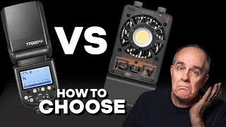 Speedlight vs small constant light | Pros and cons | How to choose