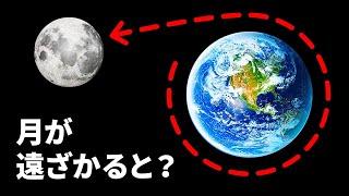 月が地球から遠ざかると海の潮汐はどうなるのか？