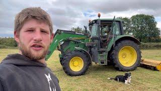 Tractor field work topping/mowing