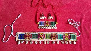 Navratri 2024 special new design mirror work necklace with kamar belt ll treditional jewellery ll