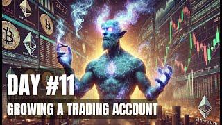 DAY #11 - Live Trading BITCOIN + Technical Analysis - A Journey from 500$ to 100K$