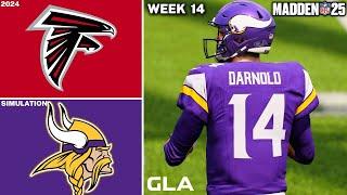 Vikings vs. Falcons | Week 14 Simulation | Justin Jefferson | Madden 25 Gameplay