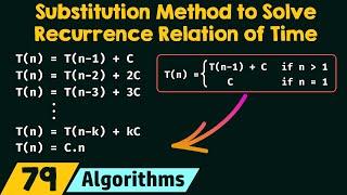 Substitution Method to Solve Recurrence Relation of Time