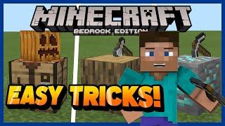 Easy Minecraft Bedrock Tricks!  Minecraft Bedrock Tutorial