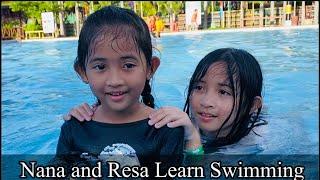 Nana and Resa Enjoy Learning Swimming