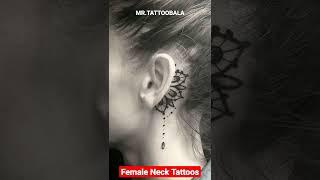 Female Neck Tattoos New Trand 2022  #shorts #girls  #tattoos #necktattoo