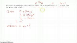 Acceleration Practice Problems with solutions