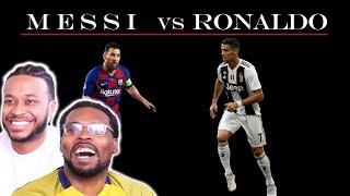 AMERICANS REACTION TO Messi vs Ronaldo - The Best GOAT Comparison