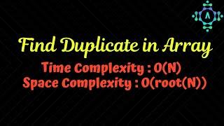 Finding Duplicates in Array | Algorithm Explanation by alGOds!!