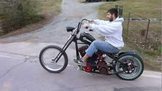 First Ride on a Jockey Shift Custom Harley Davidson Evo Springer Bobber