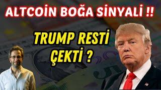 ALTCOİN BOĞA SİNYALİ GELDİ !! TRUMP RESTİ ÇEKTİ? XRP RALLİSİ !!