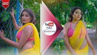 POOJA IN YELLOW SAREE WITH PINK BIKINI VIDEO | SAREE FASHION VLOG | SM VENTURES | 2024