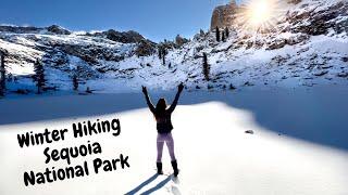 Winter Hiking in Sequoia National Park : Hiking the Lakes Trail to Pear Lake in Fresh Snow