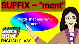 Suffix in English-'ment'|| Words ending in 'ment'|Vocabulary #learnenglish #vocabulary #englishwords