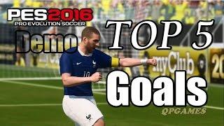 PES 2016 Top 5 Goals by QPGAMES demo