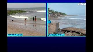 Playa de Máncora desapareció tras fuerte oleaje