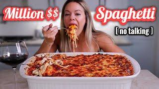 Viral TikTok Million Dollar Spaghetti MUKBANG | No Talking (Talking Removed)