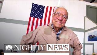 Veteran Combat Pilot, 96, Fulfills Dream of Flying Fighter Jet | NBC Nightly News