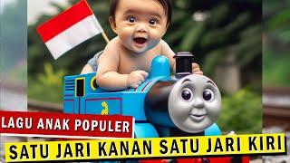 Anak Kecil Naik Kereta Api Thomas Lagu Satu Jari Kanan