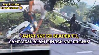 PENUNGGANG MOTOR GELABAH LARI DARI P0L1S, BUAT U-TURN TERSANGKUT RANTING PULA