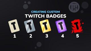 How to create SIMPLE Twitch sub badges / YouTube Gaming badges - UNCUT Tutorial