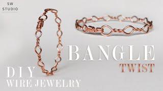 Twist Bangle/Easy Bangle/ Easy Bracelet/Wire Wrap Bracelet Tutorial/How to make