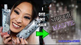 I dye my hair MAUVE SILVER! | IROIRO | last hair video of 2022!!!