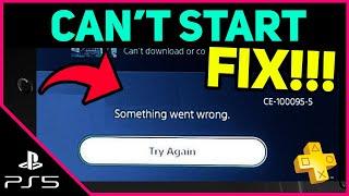 PS5 CAN'T START EASY FIX! (Fast Solution)