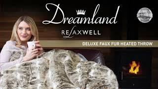 Dreamland Relaxwell Deluxe Faux Fur Alaskan Husky Heated Throw With Intelliheat + Technology