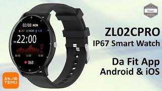 ZL54C Smartwatch - DaFit App - Android & iOS - TEMU - ZL02CPRO Watch - Unboxing