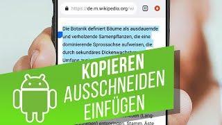 Android: Text Ausschneiden, Kopieren und Einfügen