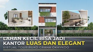 Inspirasi Kantor Minimalis konsep MODERN TROPIS | VIRTUAL TOUR RUKO GRAHA OKKYNDO eps 5