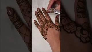 Easy glove style henna design for Eid  #henna #mehndi #hennadesign #hennaart