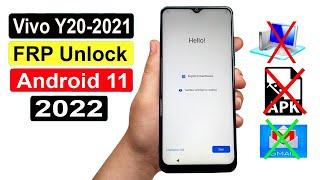 Vivo Y20 2021 FRP Unlock Android 11 | Vivo V2043 Google Lock Bypass | Vivo Y20 FRP 2022 (Without PC)