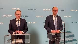 16. Dezember 2024 | Live-Statement mit Friedrich Merz & Alexander Dobrindt