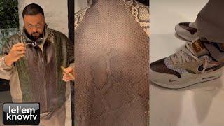 "Take It From Top To Bottom" Dj Khaled Shows Off His Snake Skin Louis Vuitton Jacket & New Sneakers