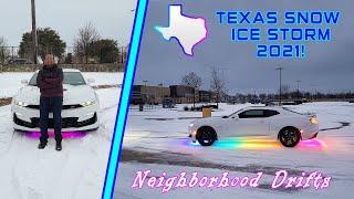 Slipping, Sliding, Drifting In My 2020 Camaro 2SS for the First Time! - Texas Snow / Ice Storm 2021