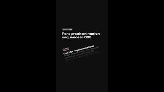 Paragraph animation sequence in CSS