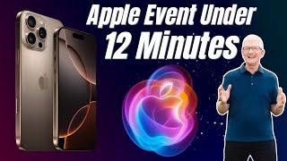 Apple Event Under 12 Minutes #iphone16 #apple #appleevent #itsglowtime