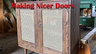 DIY Cane Webbing on Cabinet Doors