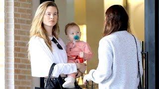 Behati Prinsloo Displays Sheer Perfection At Barney's With Adorable Daughter Dusty Rose