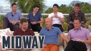 Ed Skrein, Patrick Wilson, Woody Harrelson, Dennis Quaid Interview for ww2 drama Midway