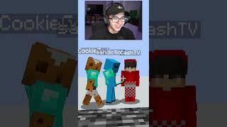 Minecraft Telepathy TEAM 4 VS️Cash, ACookieGod, Sandiction #minecraft #shorts #minecraftshorts