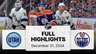 NHL Highlights | Utah Hockey Club vs. Oilers | December 31, 2025