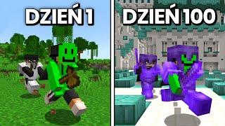 PRZEŻYŁEM 100 DNI w Minecraft, UCIEKAJĄC przed ŁOWCĄ...