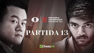 ÚLTIMA BRANCAS PARA GUKESH! Ding x Gukesh - Partida 13 / Campeonato Mundial de Xadrez da FIDE 2024